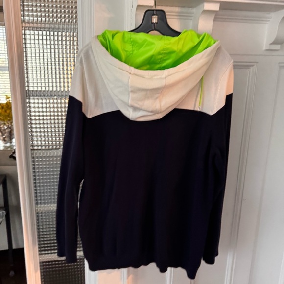 Lauren Ralph Lauren Active  Women's Hooded Zip Up Sweater Navy White Sz 2X NEW - Picture 4 of 11